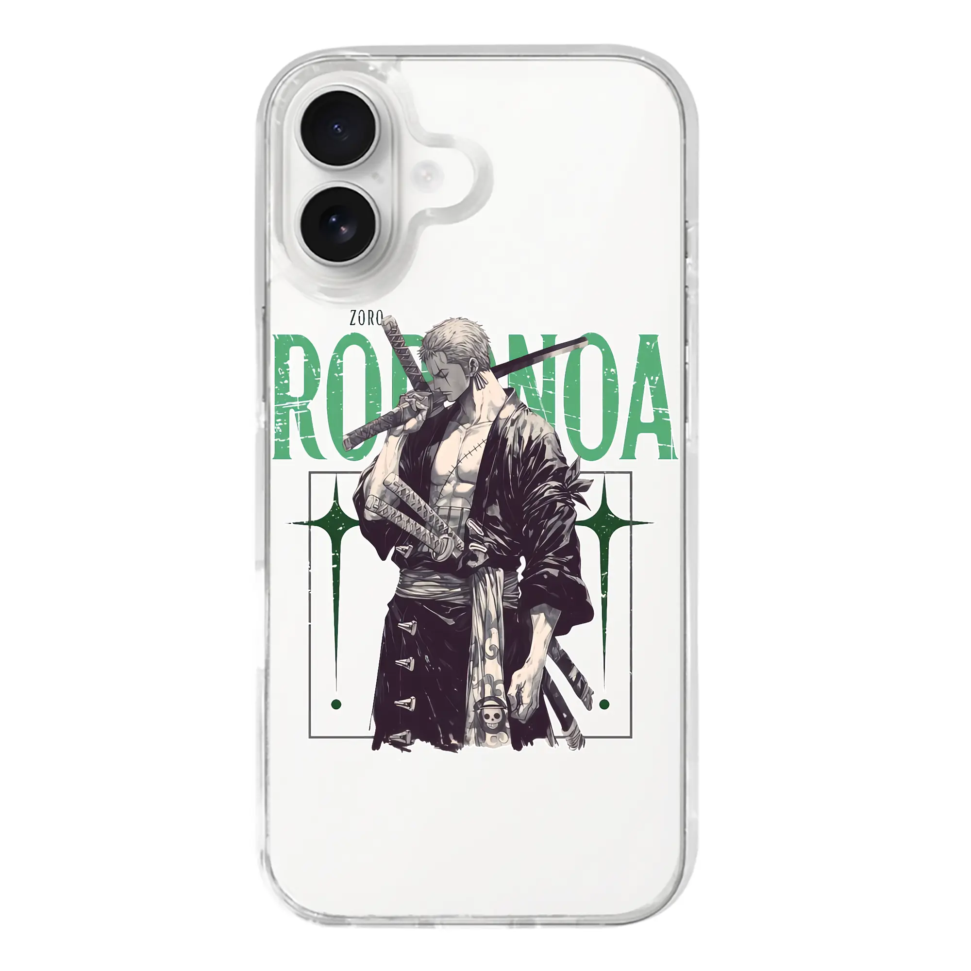 ワンピース グッズ ロロノア・ゾロ - iPhone 17シリーズ 透明スマホケース – 薄型・耐衝撃・精密フィット保護カバー